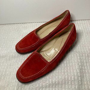 Kate Spade "Myra" Red Suede Loafers Sz. 8.5